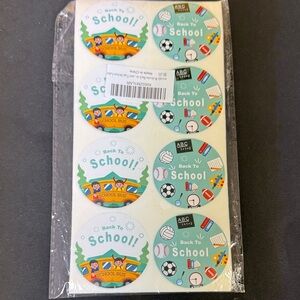 Back to School Stickers 16 sheets of 8 stickers 2 designs total 128 stickers
